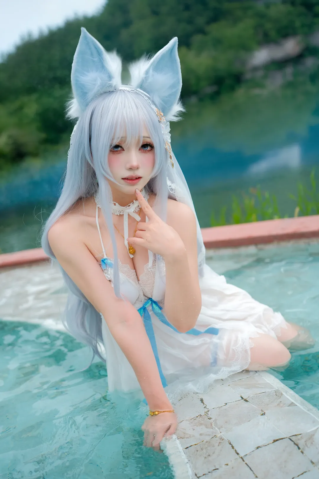 【碧蓝航线信浓cos】夏日水岸边的清凉狐影 - 第 3 张