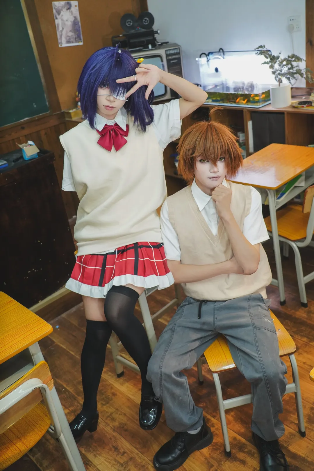 【六花cos】中二病也要谈恋爱，七夕的教室日常 - 第 2 张