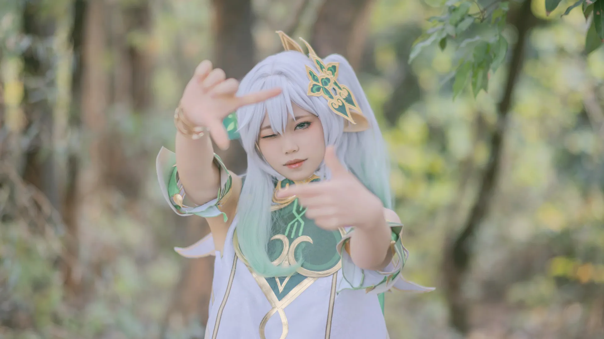 【纳西妲cos】林间的草元素精灵，捕捉自然的呼吸 - 第 7 张