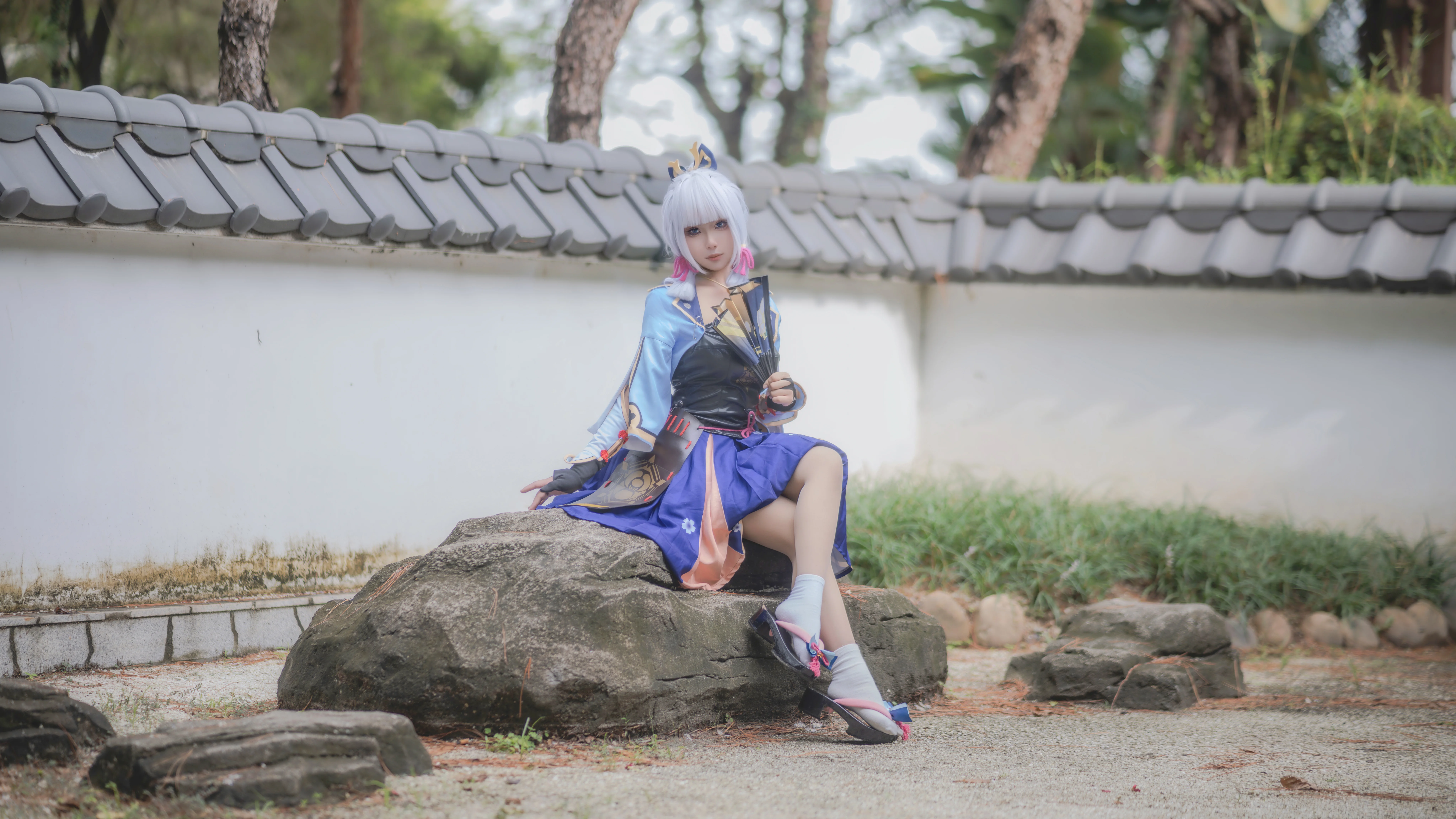 【神里绫华cos】定格在日式庭院里的剑技留影 - 第 3 张