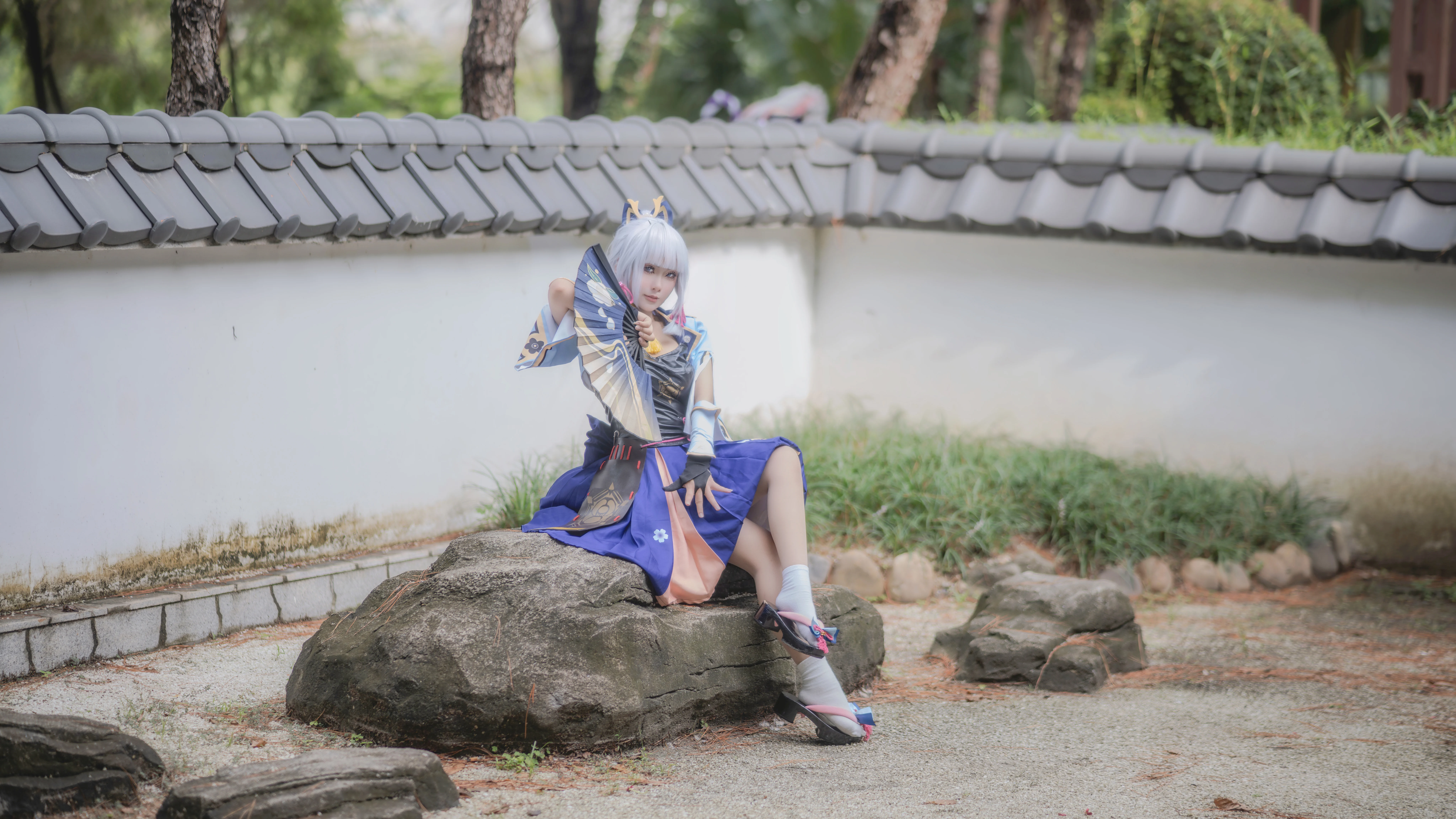 【神里绫华cos】定格在日式庭院里的剑技留影 - 第 4 张