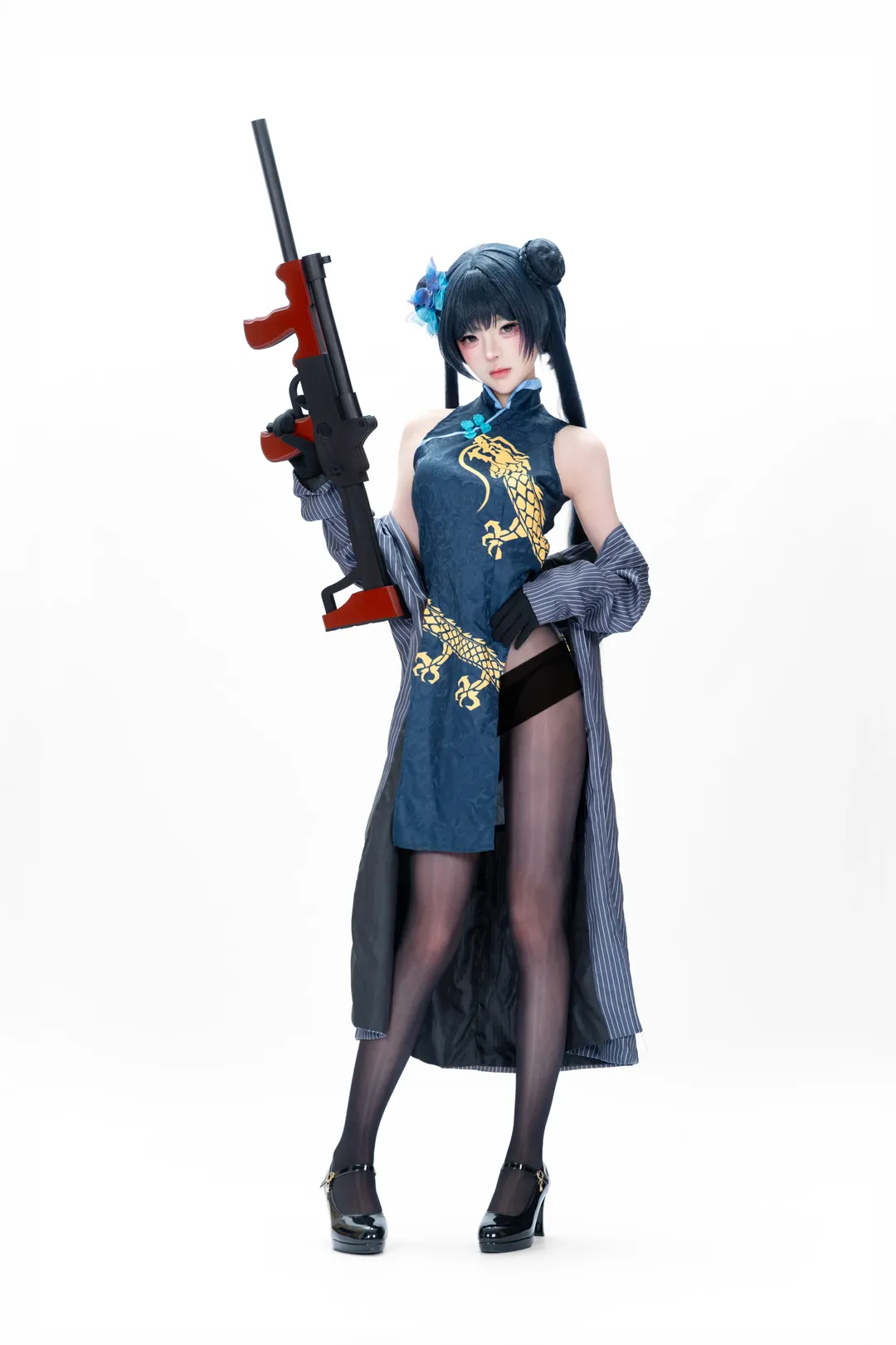 【妃咲cos】蔚蓝档案门主大人，旗袍与枪械的碰撞