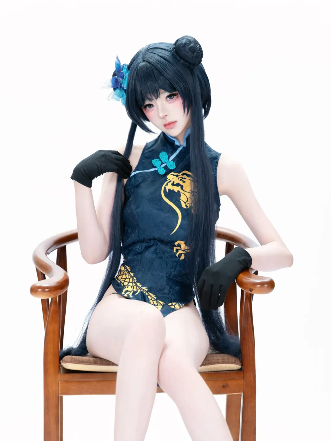 【妃咲cos】碧蓝档案里的龙华妃咲旗袍造型 - 第 1 张