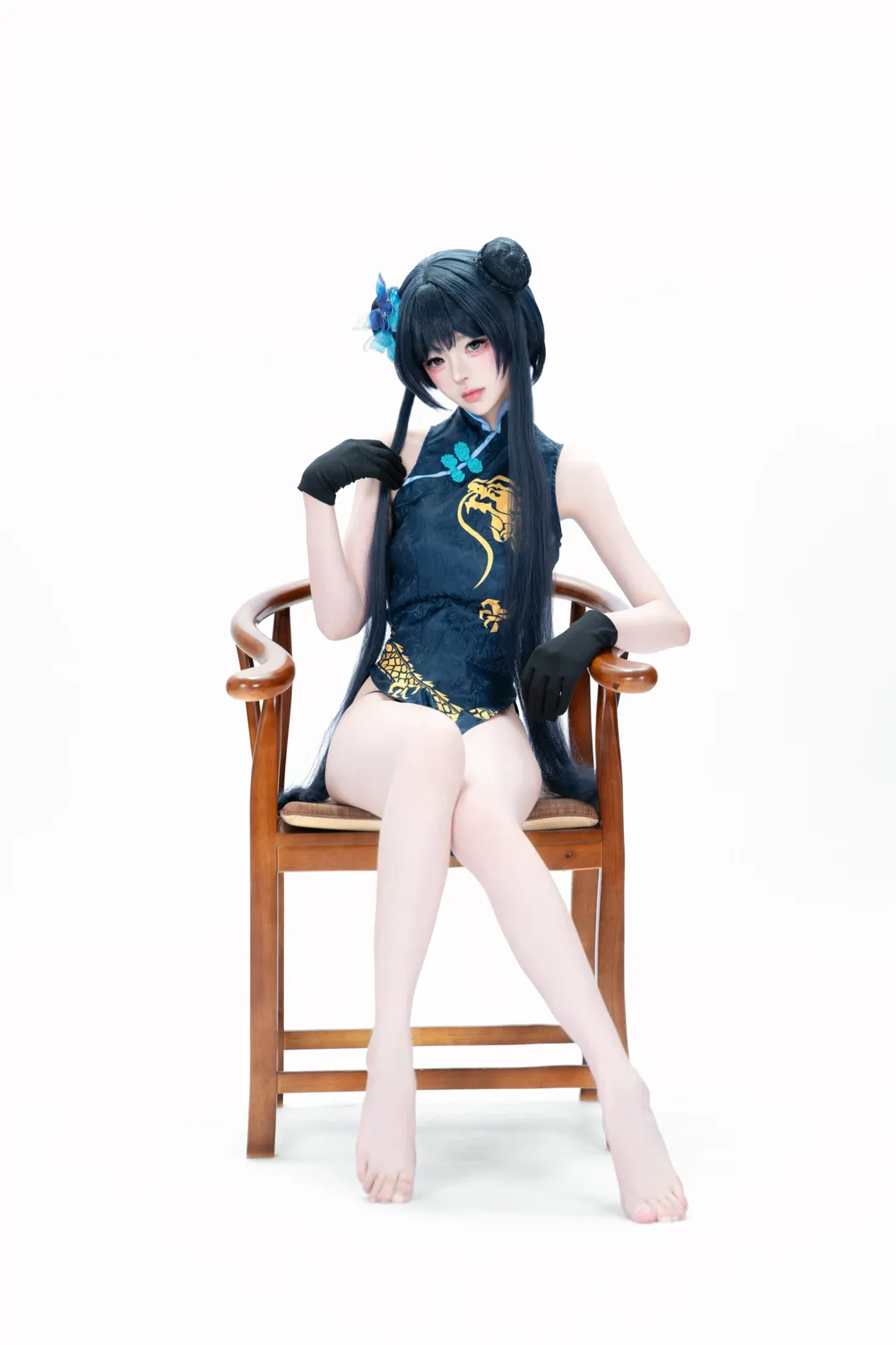 【妃咲cos】碧蓝档案里的龙华妃咲旗袍造型