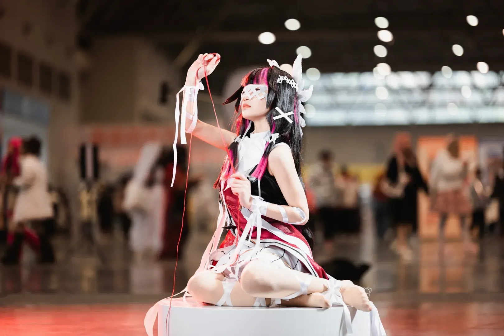 【Columbina Cosplay】Genshin Impact Fatui Harbinger's Red, Black, and White Bond - Image 4