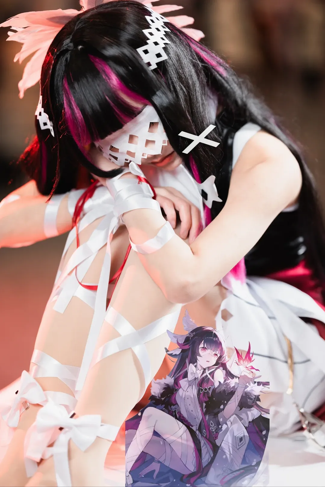 【Columbina Cosplay】Genshin Impact Fatui Harbinger's Red, Black, and White Bond - Image 5