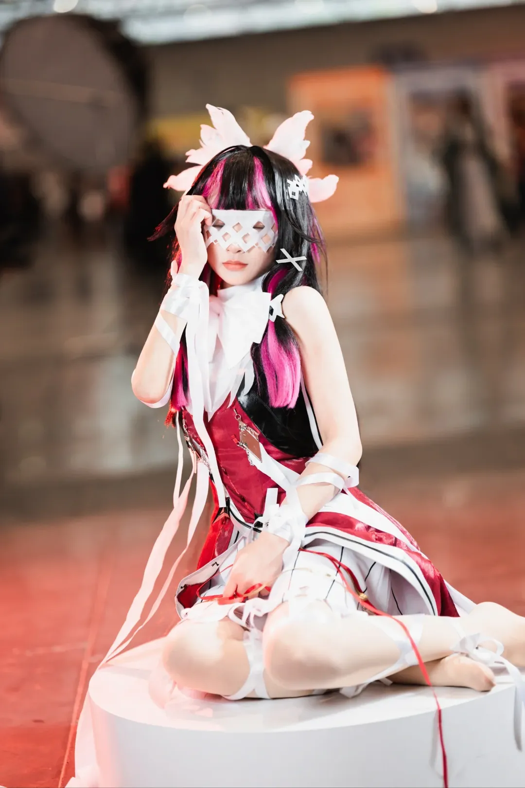 【Columbina Cosplay】Genshin Impact Fatui Harbinger's Red, Black, and White Bond - Image 6