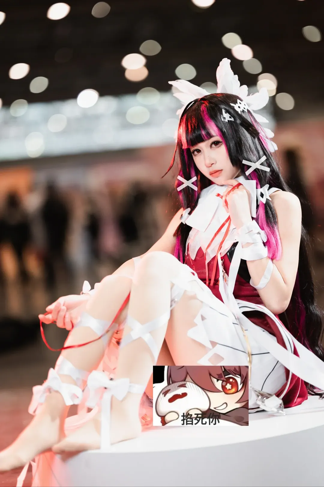 【Columbina Cosplay】Genshin Impact Fatui Harbinger's Red, Black, and White Bond - Image 8