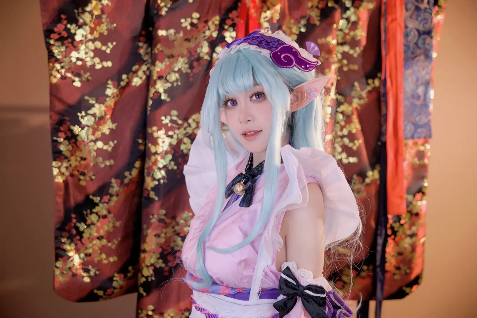 【梦见月瑞希cos】美梦疗法下的粉色与紫韵，原神梦境风还原 - 第 2 张