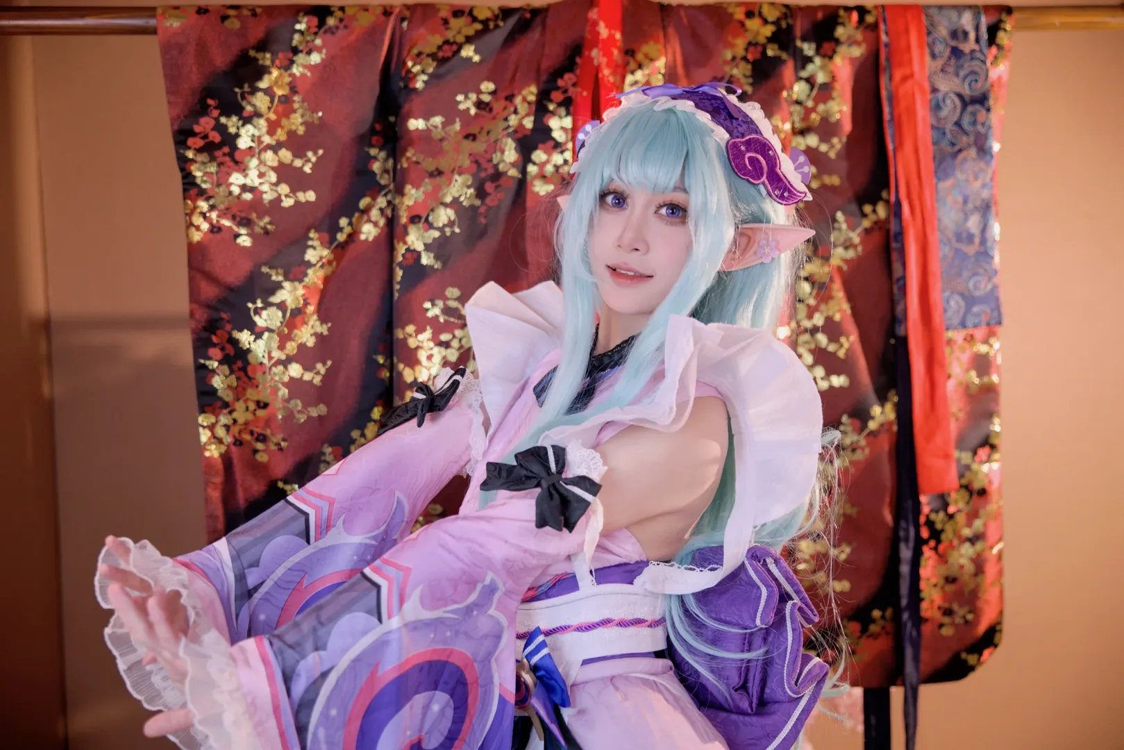 【梦见月瑞希cos】美梦疗法下的粉色与紫韵，原神梦境风还原 - 第 4 张
