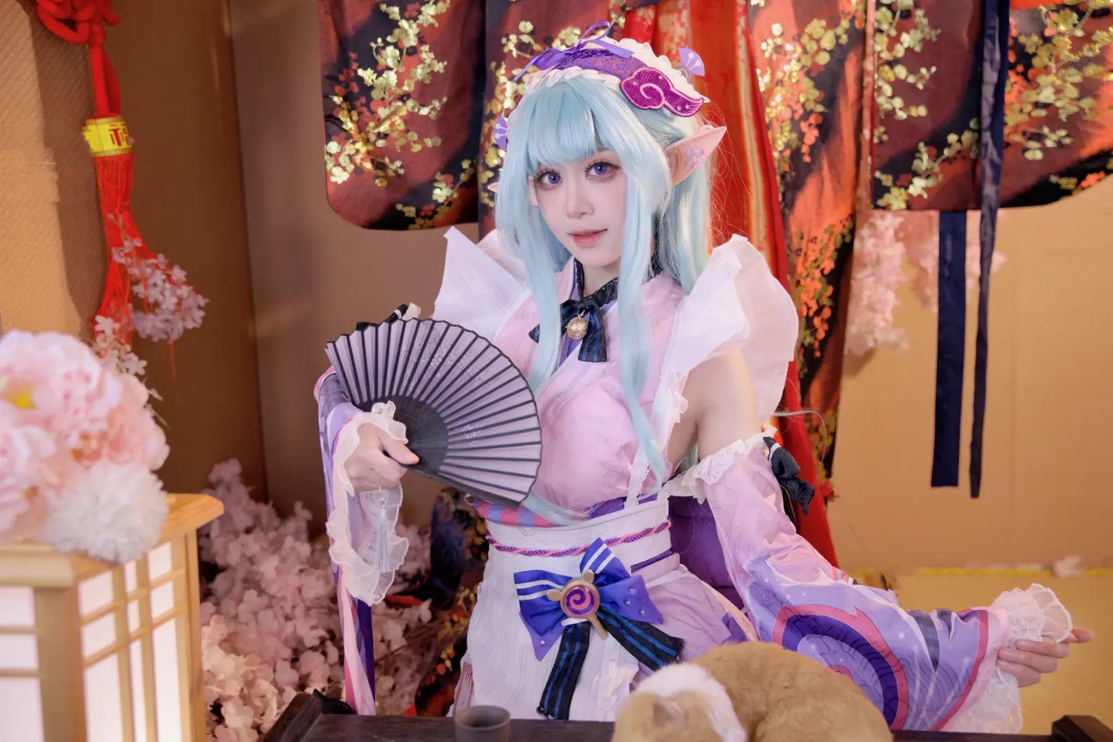 【梦见月瑞希cos】美梦疗法下的粉色与紫韵，原神梦境风还原 - 第 5 张