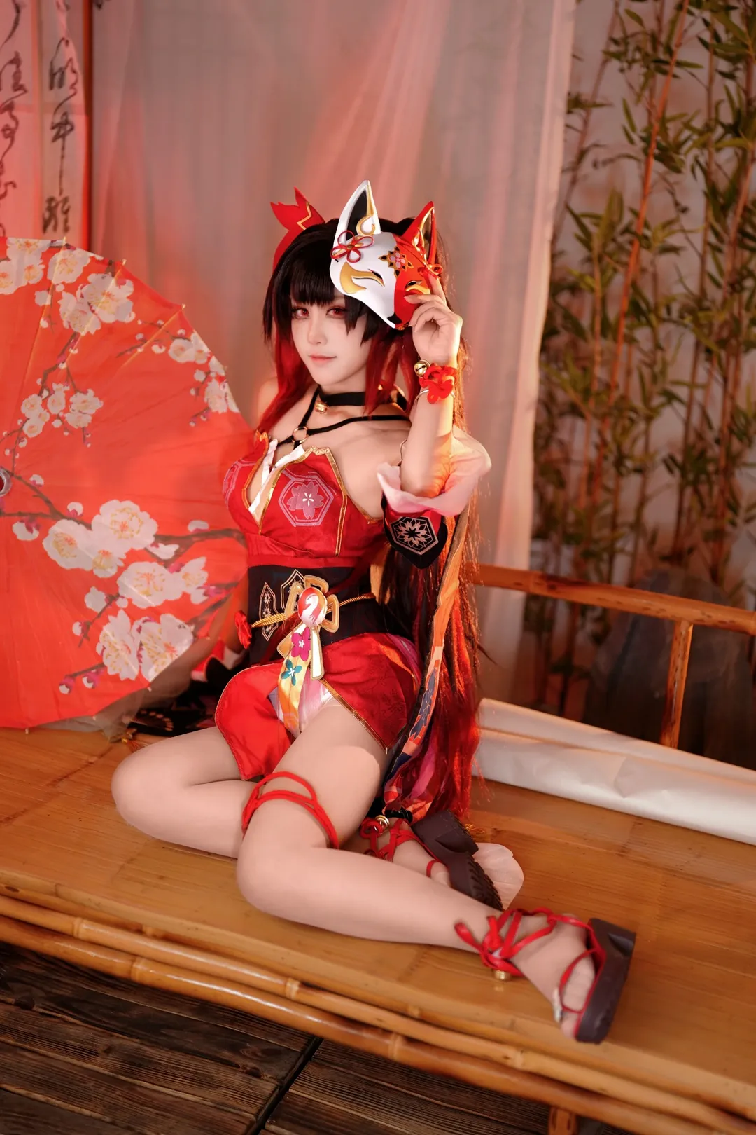[Sparkle cosplay] Honkai: Star Rail Fox Mask Styling Beneath the Autumn Maples - Image 2