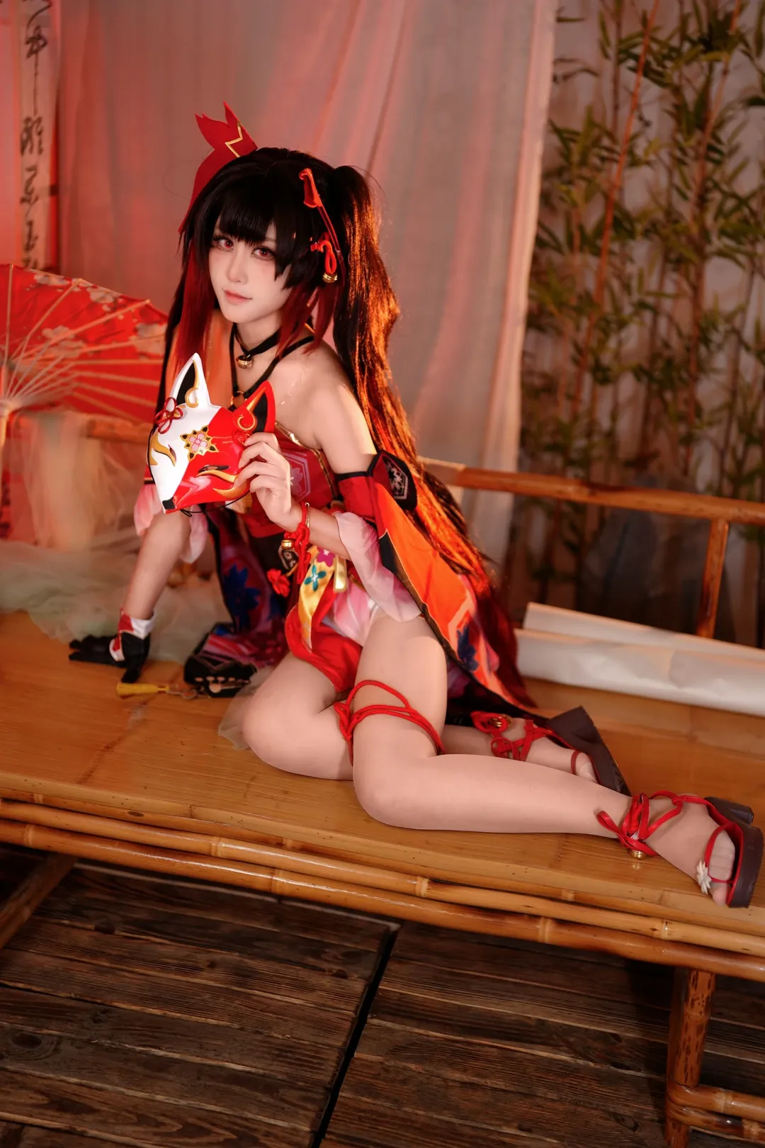 [Sparkle cosplay] Honkai: Star Rail Fox Mask Styling Beneath the Autumn Maples - Image 3