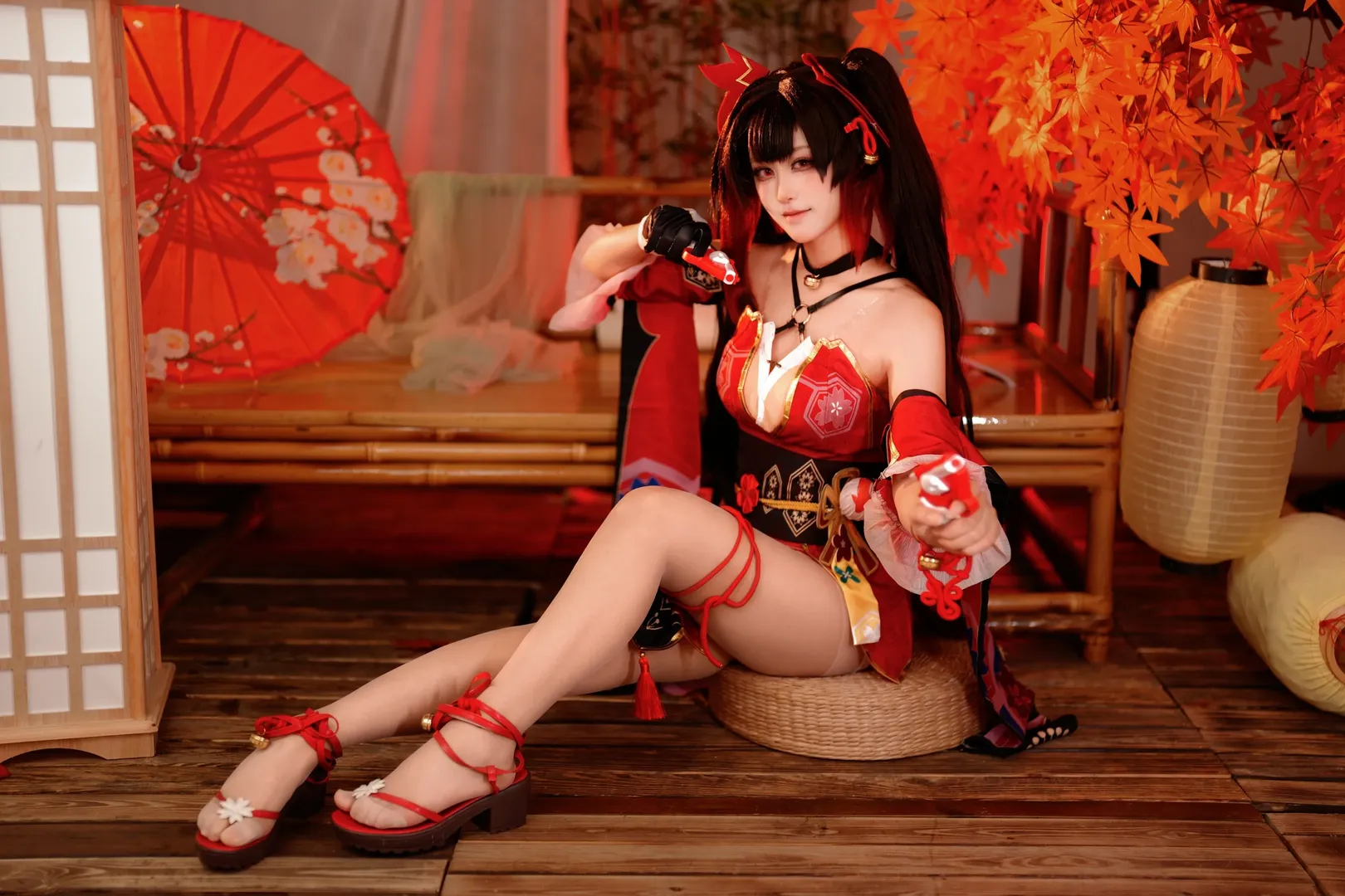 [Sparkle cosplay] Honkai: Star Rail Fox Mask Styling Beneath the Autumn Maples - Image 6