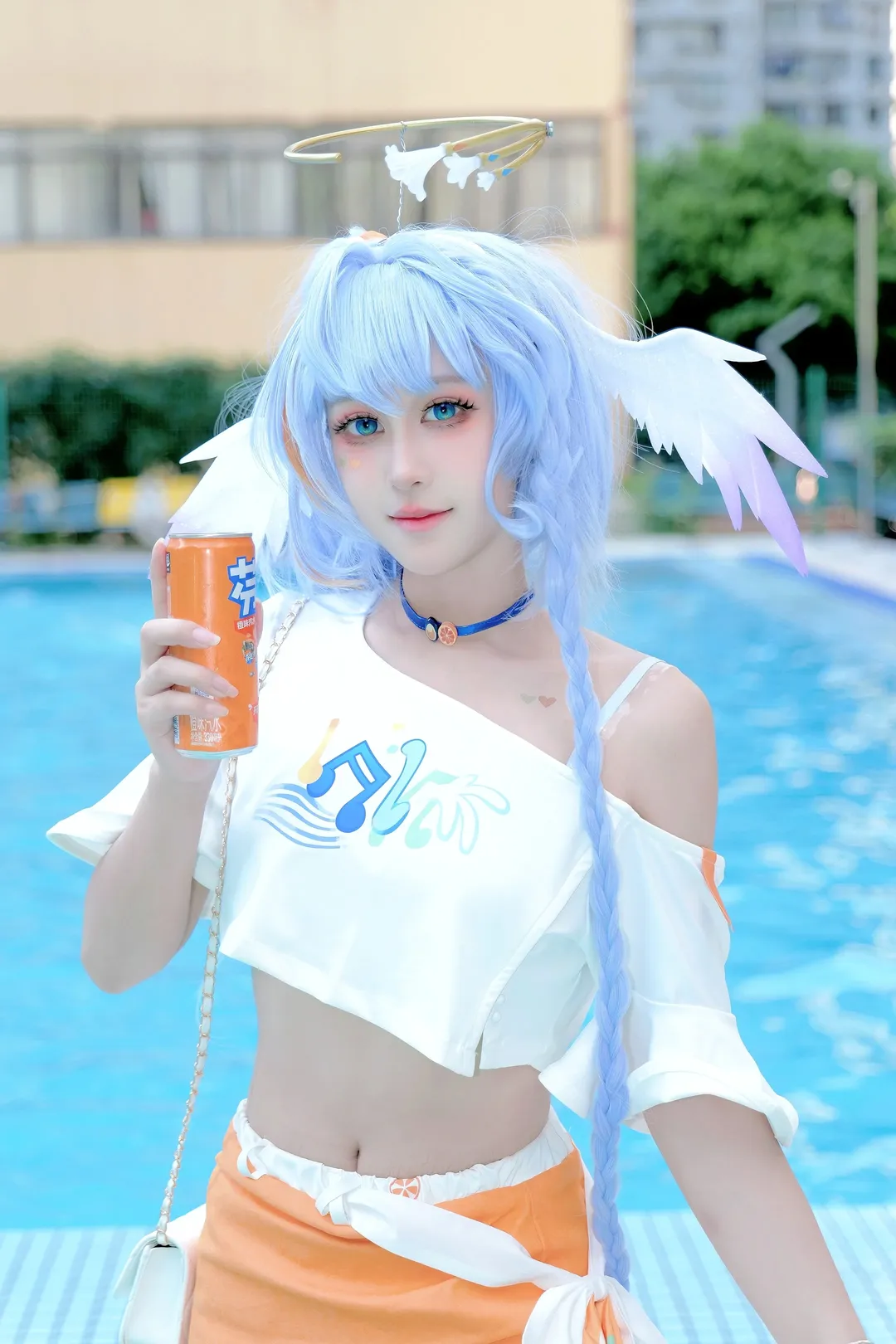 【知更鸟cos】崩坏星穹铁道，泳池边的夏日清凉感 - 第 2 张