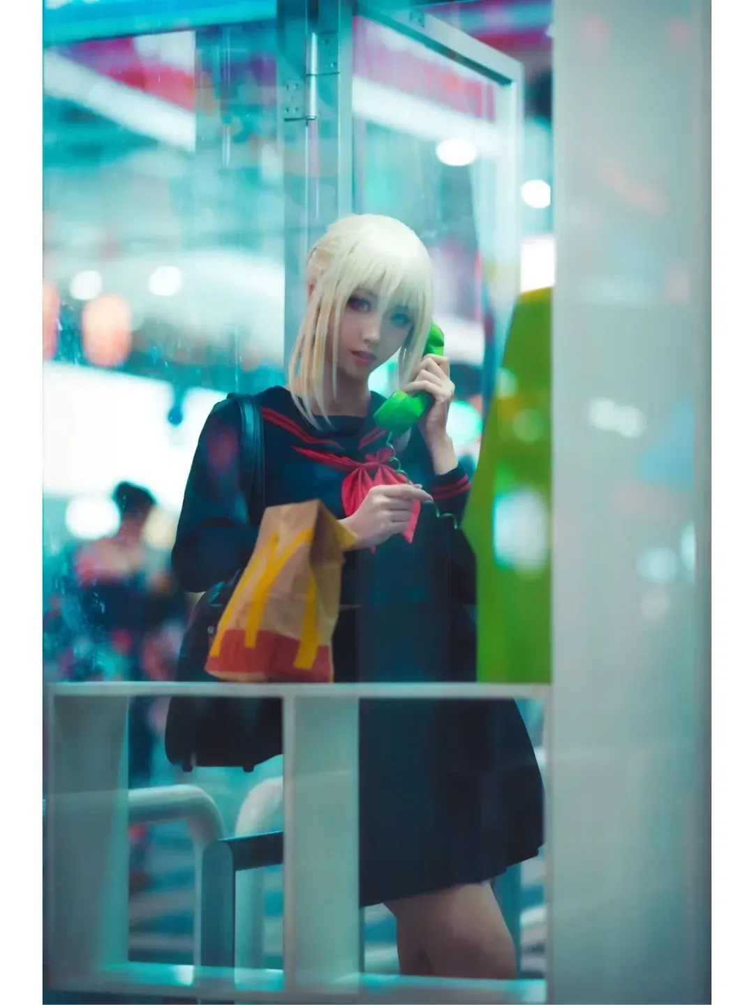 【阿尔托莉雅·潘德拉贡〔Alter〕cos】Fate/GrandOrder 暗夜跑车与街头电话亭 - 第 7 张
