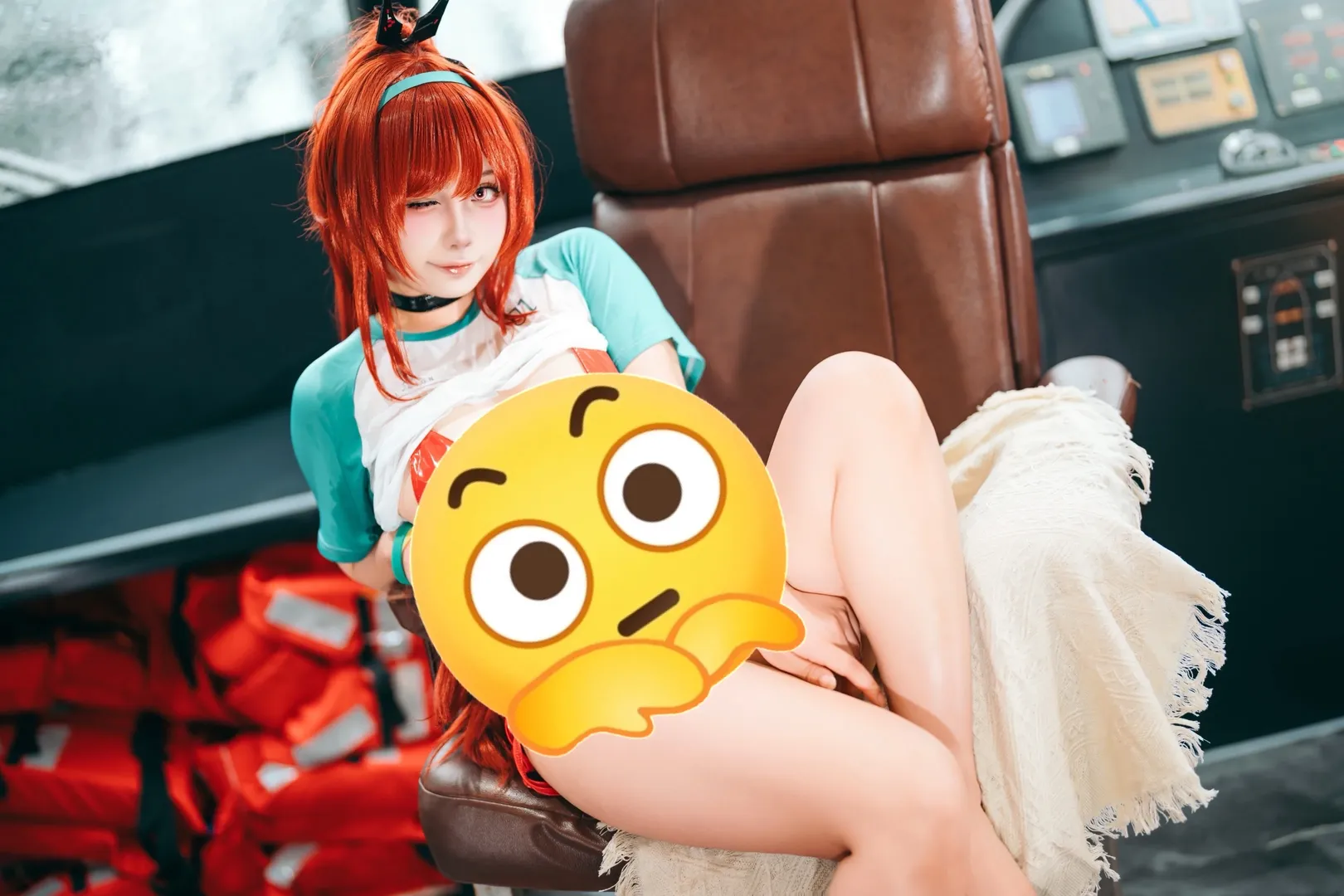 【拉毗cos】胜利女神妮姬的夏日泳装，游艇甲板上的悠闲时刻 - 第 5 张
