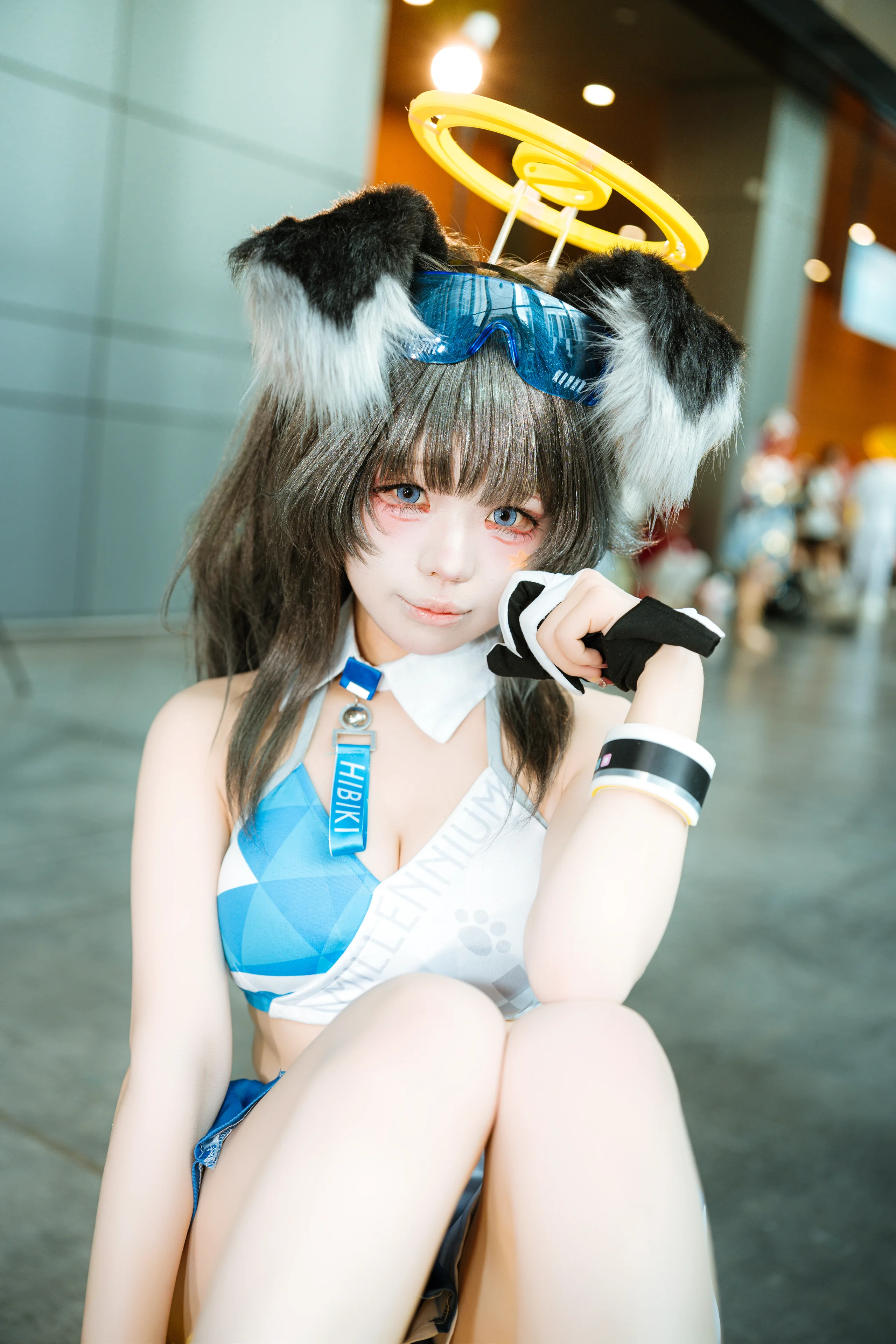 【猫冢响cos】碧蓝档案啦啦队造型萤火虫漫展现场直击 - 第 6 张