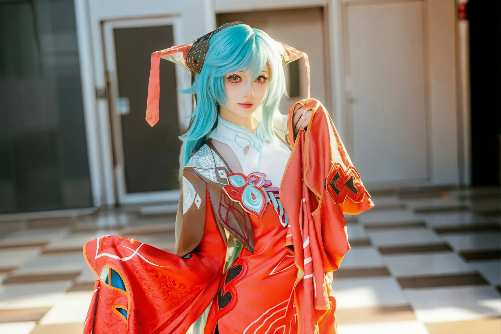 【少司缘cos】佛山CPG的甜妹少司缘，白丝坐姿这样拍更显腿长 - 第 4 张