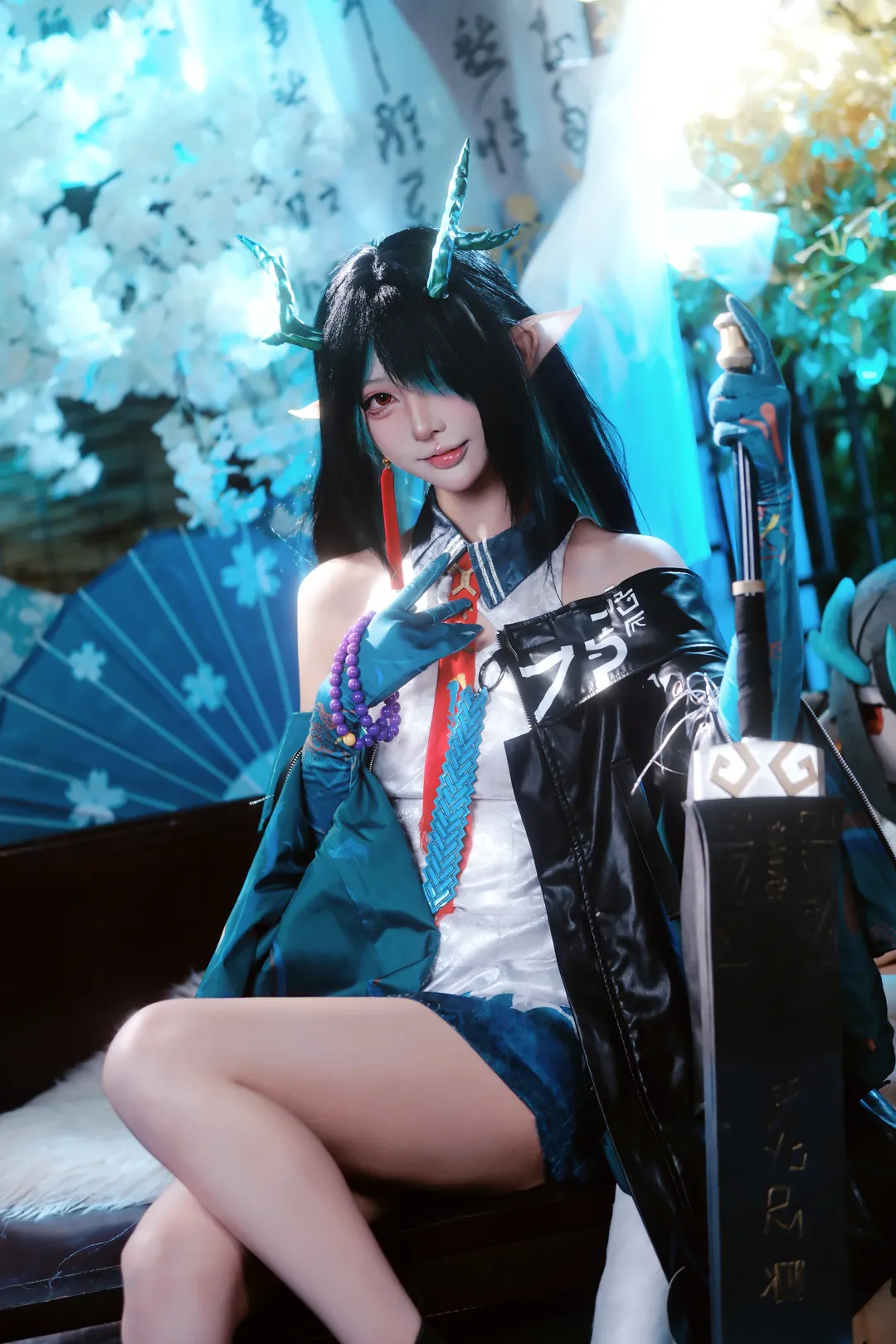 【夕cos】明日方舟青墨长卷入画来 - 第 1 张