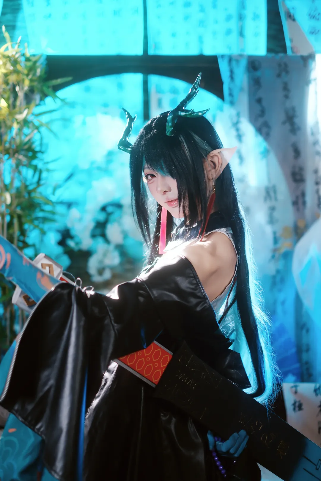 【夕cos】明日方舟青墨长卷入画来 - 第 5 张