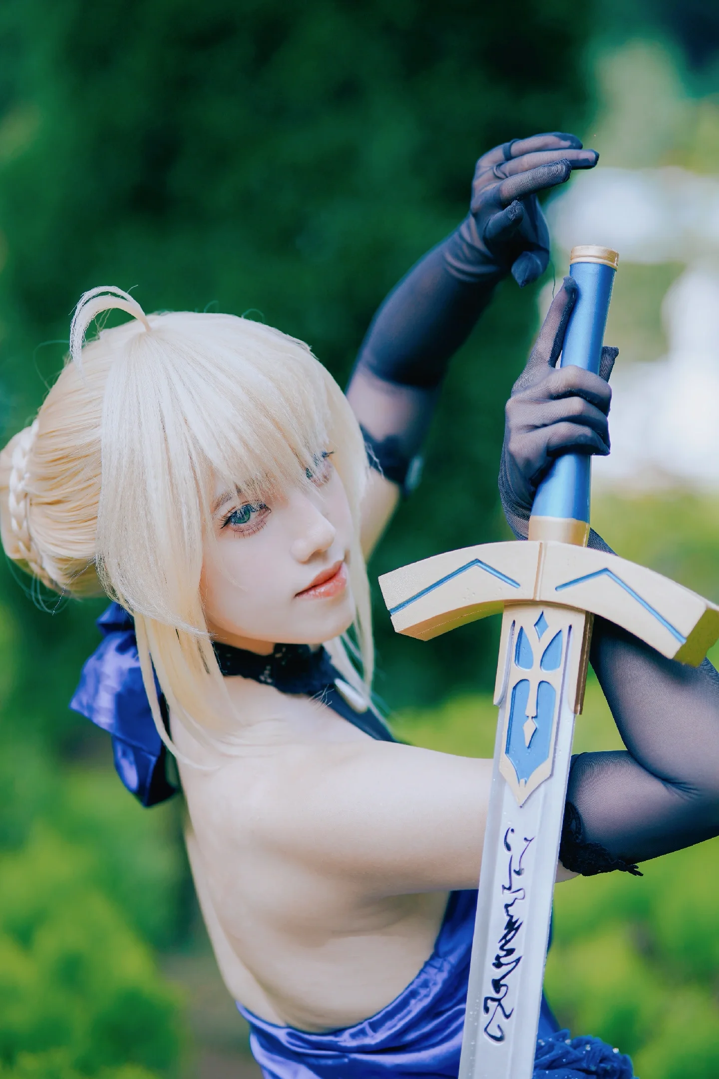 【亚瑟王cos】遵从召唤而来，身着蓝裙的圆桌骑士 - 第 4 张