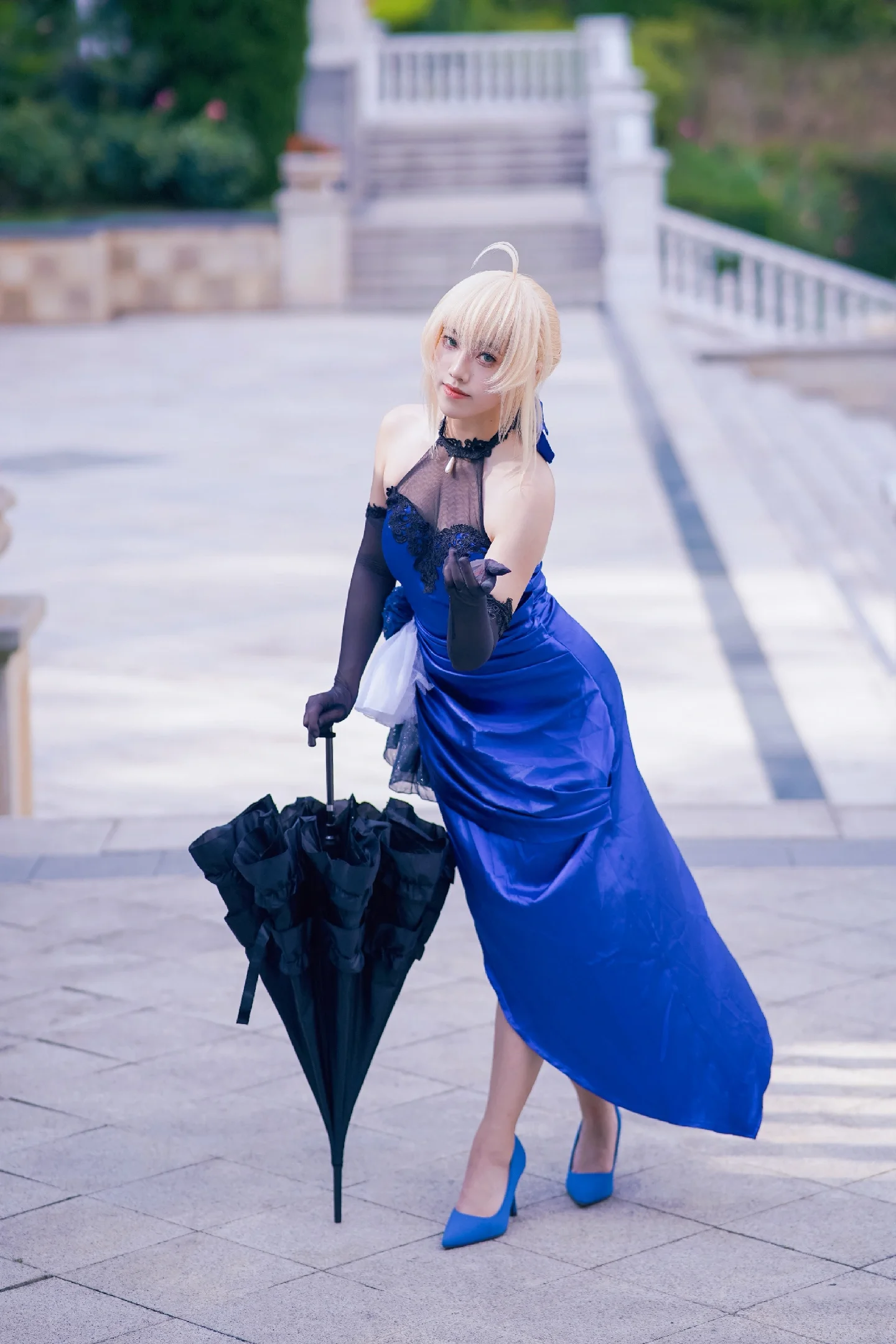 【亚瑟王cos】遵从召唤而来，身着蓝裙的圆桌骑士 - 第 5 张