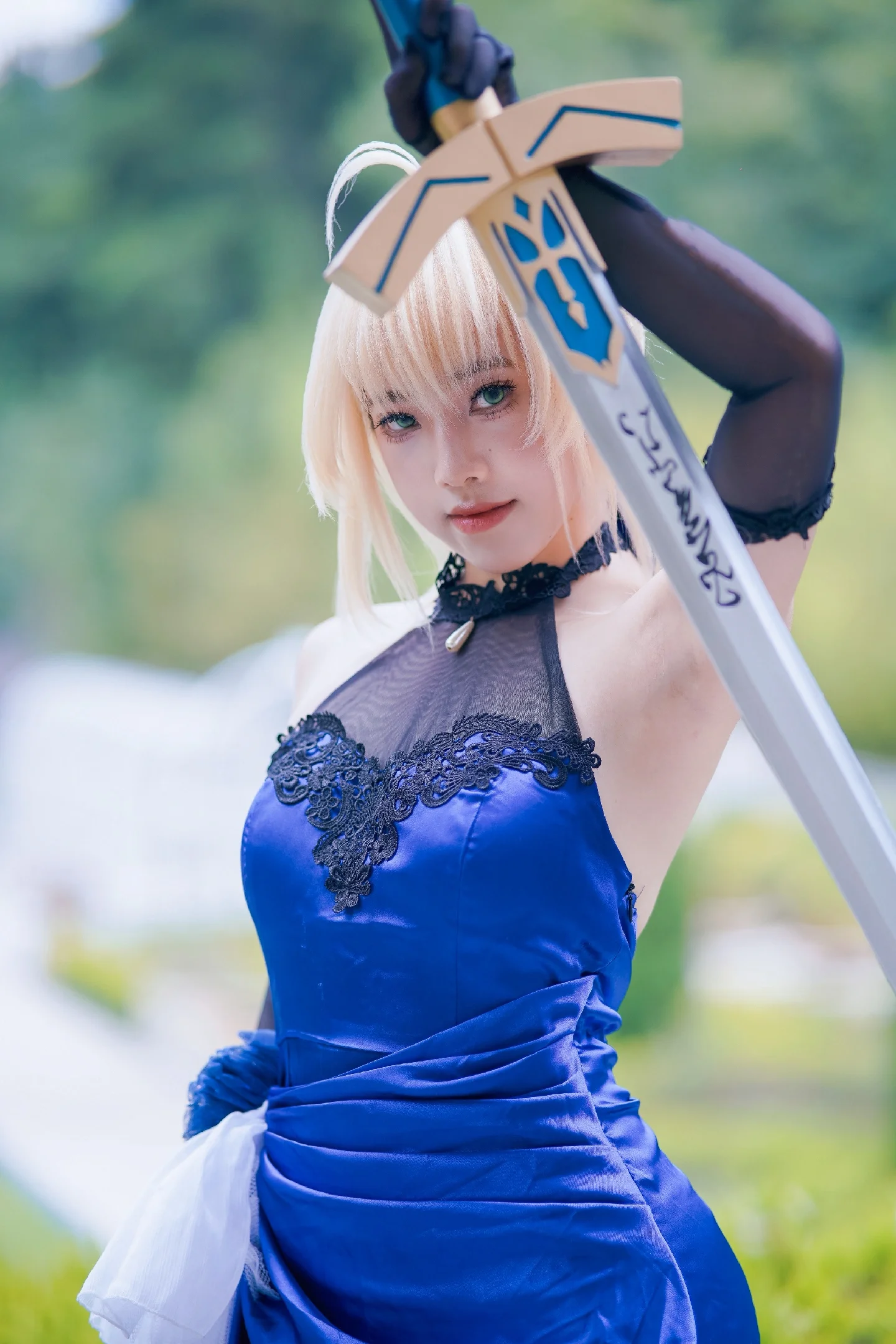 【亚瑟王cos】遵从召唤而来，身着蓝裙的圆桌骑士 - 第 6 张