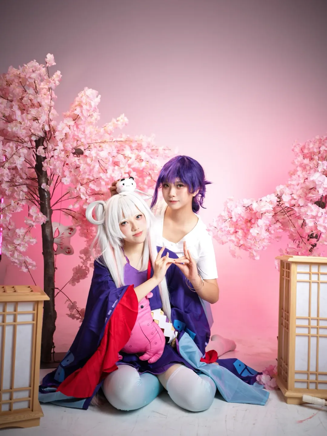 【超かぐや姫！】ヤチヨと彩葉の七夕コスプレ、時空を超えた絆 - 1 枚目