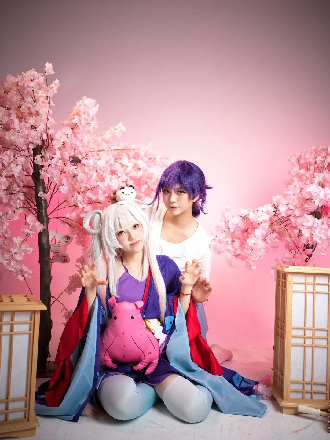 【超かぐや姫！】ヤチヨと彩葉の七夕コスプレ、時空を超えた絆 - 3 枚目
