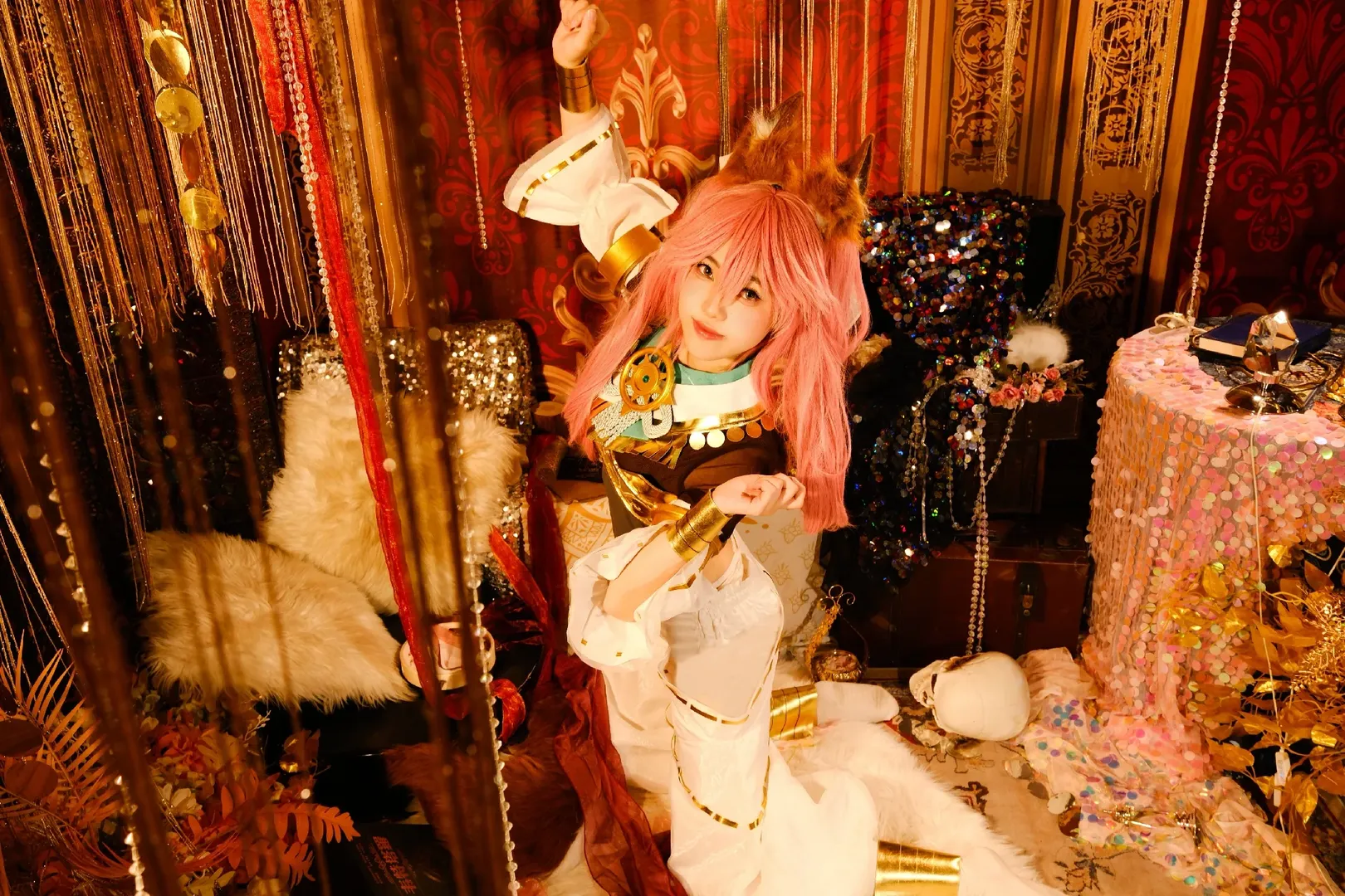 【玉藻前cos】Fate裡的巫女狐Caster，神話禮裝攝人心魄 - 第 3 張
