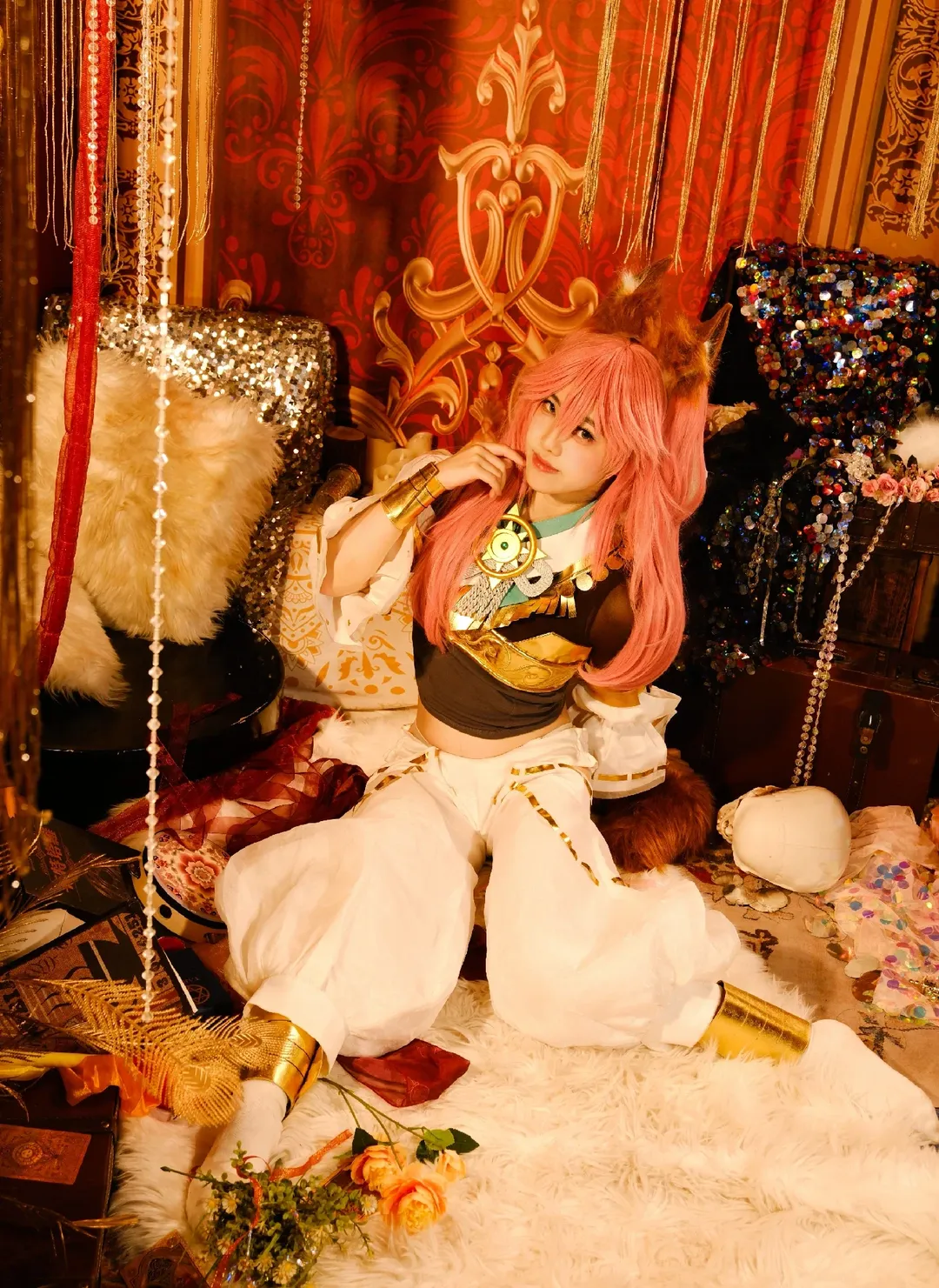 【玉藻前cos】Fate裡的巫女狐Caster，神話禮裝攝人心魄 - 第 4 張