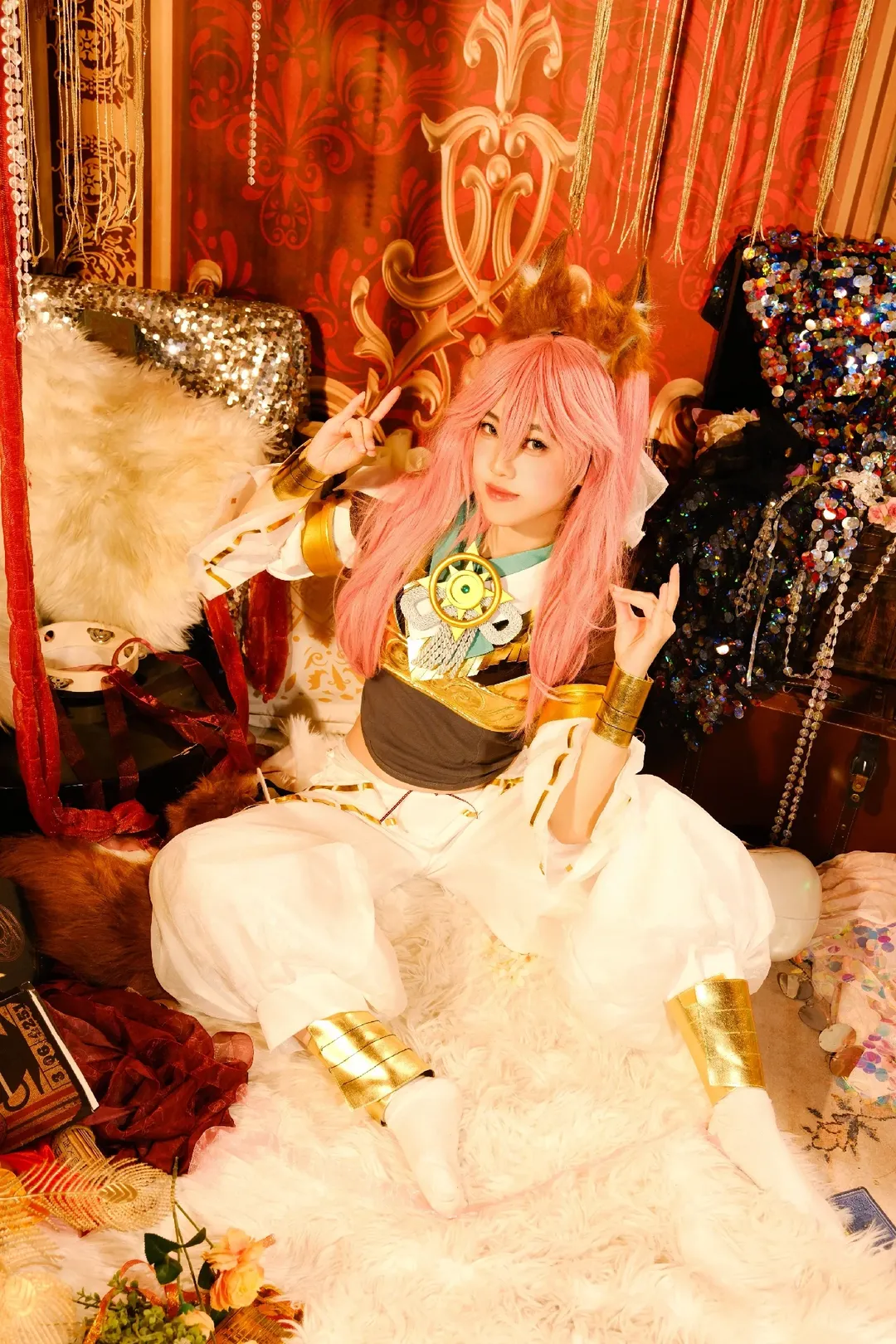 【玉藻前cos】Fate裡的巫女狐Caster，神話禮裝攝人心魄 - 第 7 張