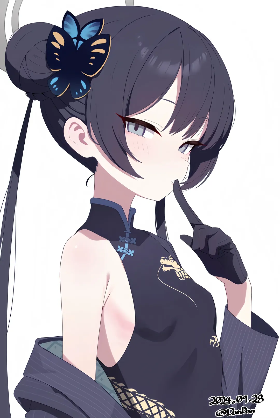 【龙华妃咲cos】蔚蓝档案试衣随拍，慵懒感旗袍穿搭 - 第 3 张