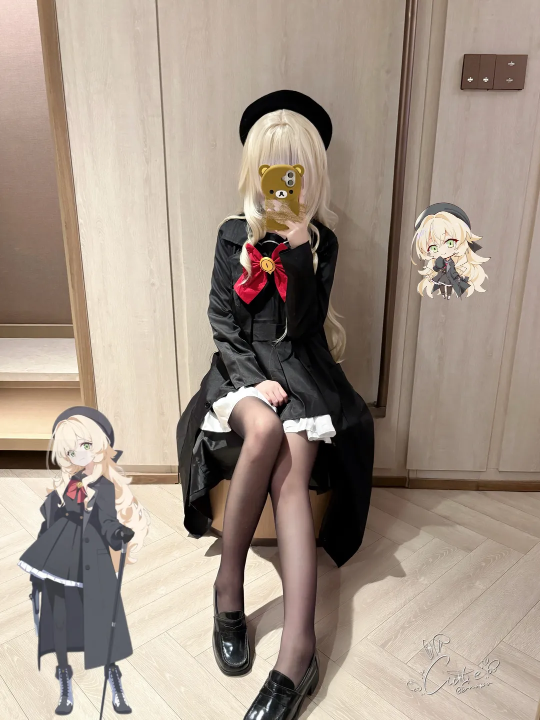 【笑面教授cos】蔚蓝档案黑红配色试衣记录