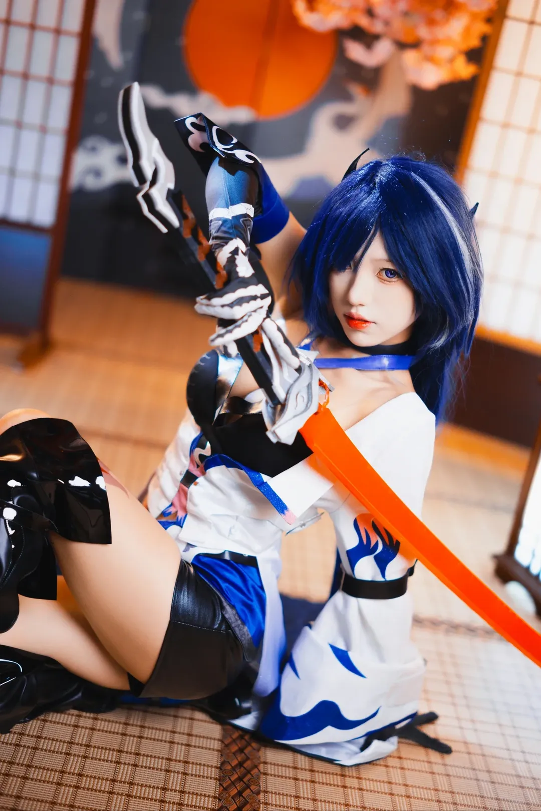 【黄泉cos】崩坏星穹铁道里的黄泉，日式红伞下的写真分享 - 第 3 张