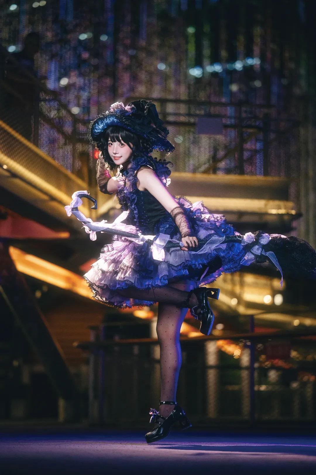 【魔女Lolita】百禧公园夜景里的魔法瞬间