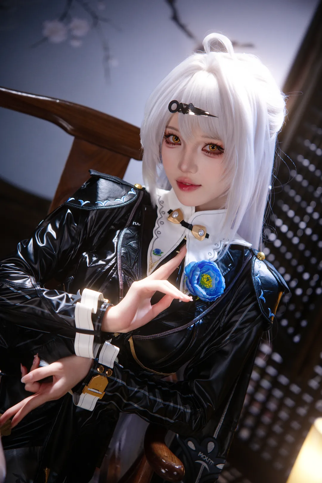 [Yixuan cosplay] Zenless Zone Zero Studio Shoot: Visual Presentation of Black Leather Jacket and Red-Bottom Heels - Image 2