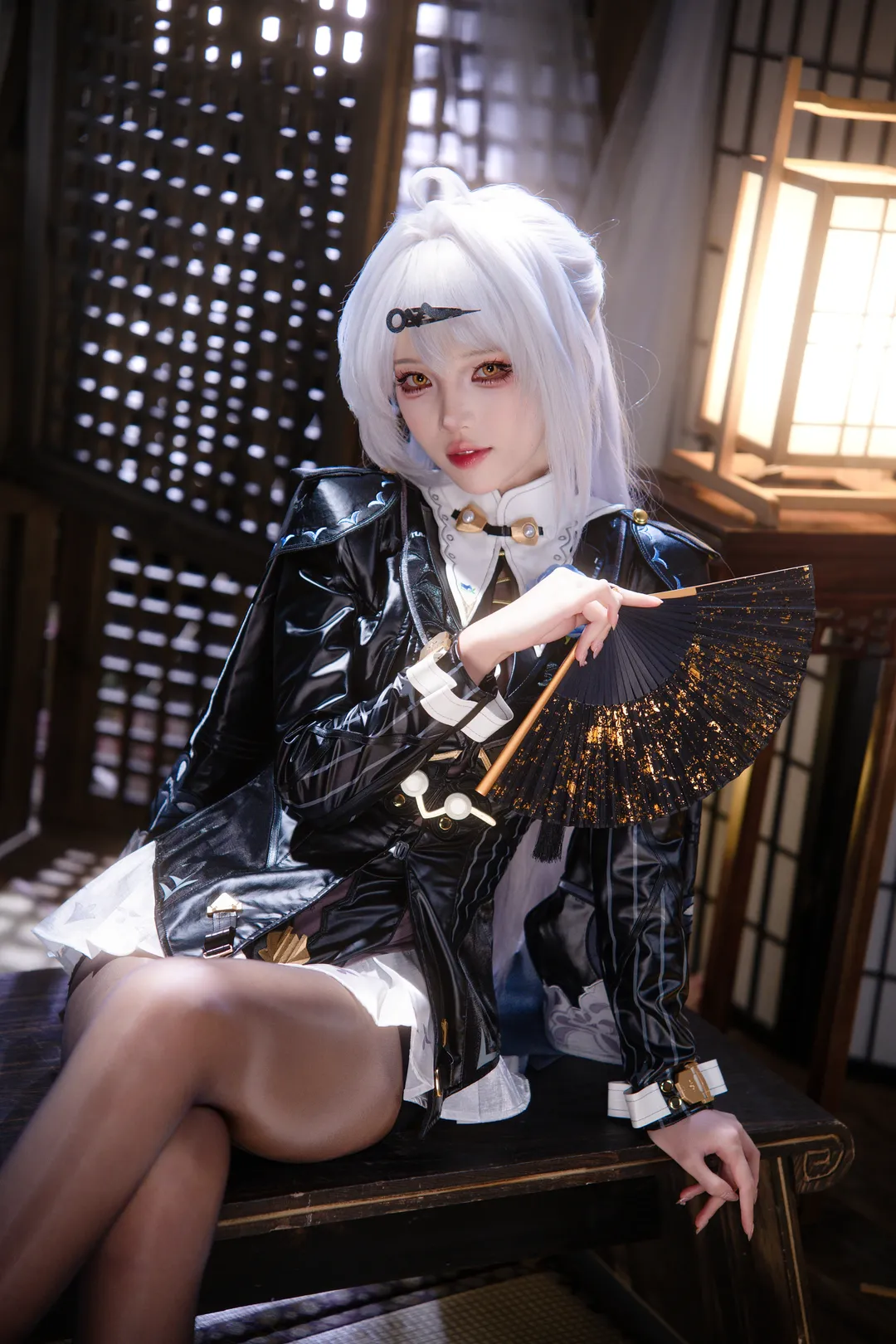 [Yixuan cosplay] Zenless Zone Zero Studio Shoot: Visual Presentation of Black Leather Jacket and Red-Bottom Heels - Image 4