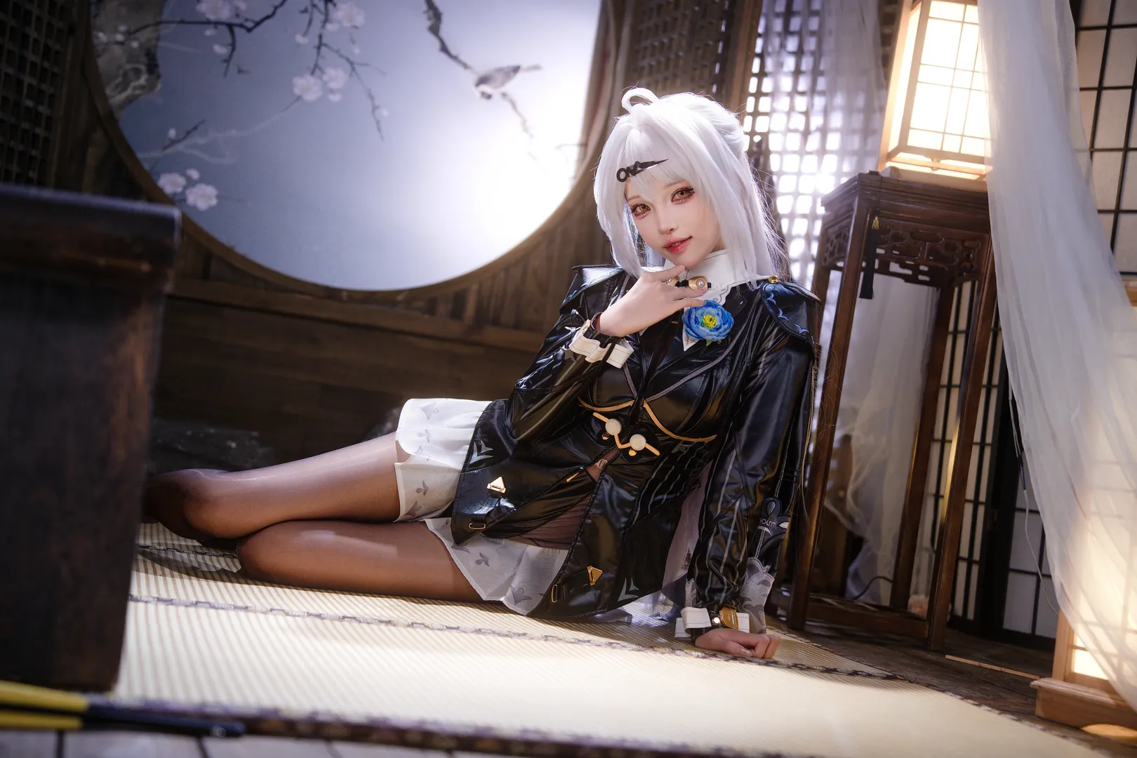 [Yixuan cosplay] Zenless Zone Zero Studio Shoot: Visual Presentation of Black Leather Jacket and Red-Bottom Heels - Image 5