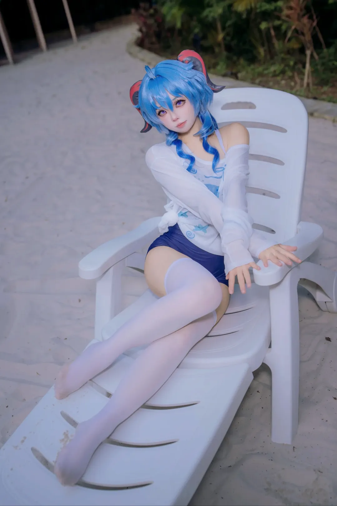 【甘雨cos】海边泳装拍照姿势分享 - 第 3 张