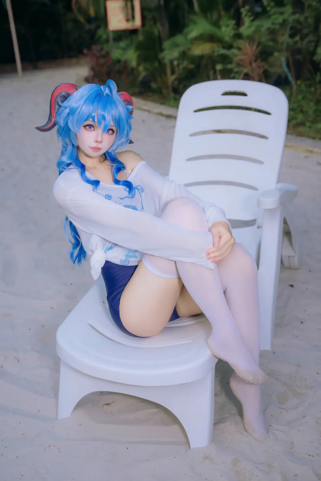 【甘雨cos】海边泳装拍照姿势分享 - 第 4 张