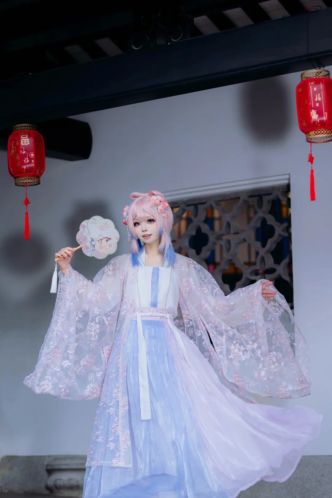 【珊瑚宫心海cos】中式园林里的水元素少女，单手道具拍摄参考