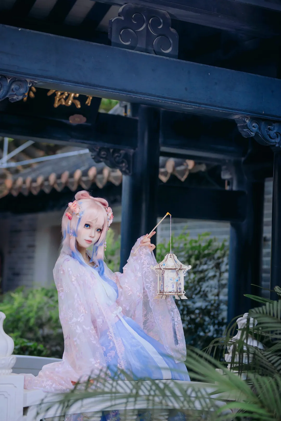 【珊瑚宫心海cos】中式园林里的水元素少女，单手道具拍摄参考 - 第 4 张