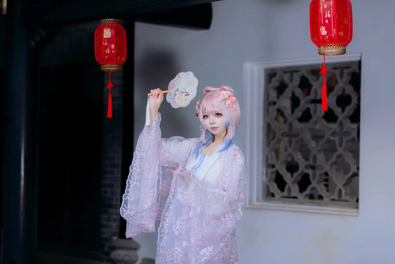 【珊瑚宫心海cos】中式园林里的水元素少女，单手道具拍摄参考 - 第 5 张