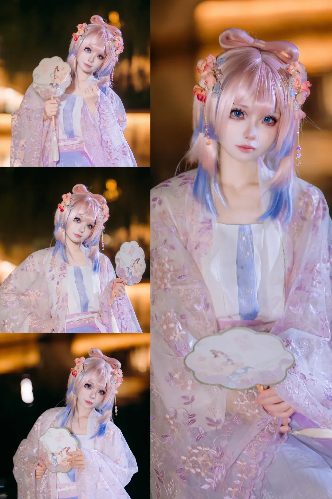 【珊瑚宫心海cos】原神心海汉服自搭，夜色里的梦幻出片 - 第 1 张