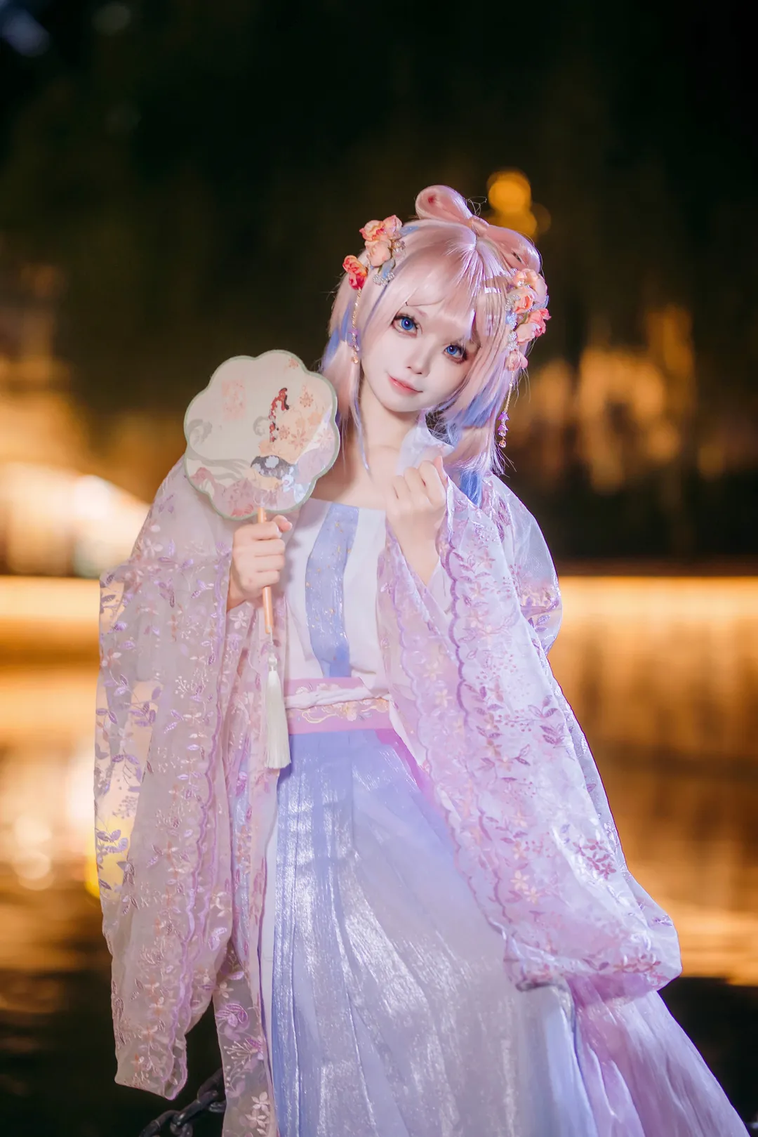 【珊瑚宫心海cos】原神心海汉服自搭，夜色里的梦幻出片 - 第 3 张