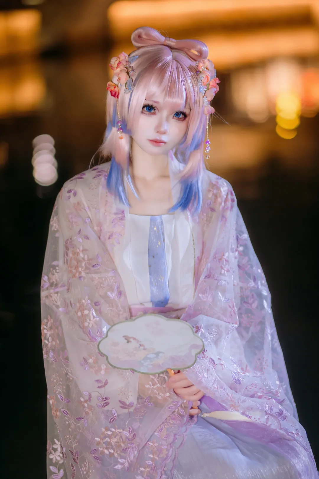 【珊瑚宫心海cos】原神心海汉服自搭，夜色里的梦幻出片 - 第 5 张