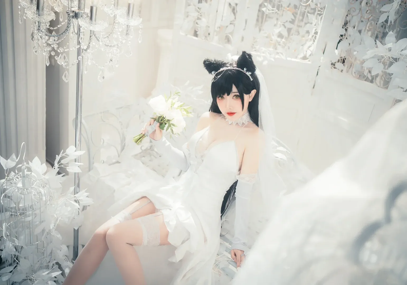 【爱宕cos】碧蓝航线里的白纱圣洁时刻 - 第 11 张