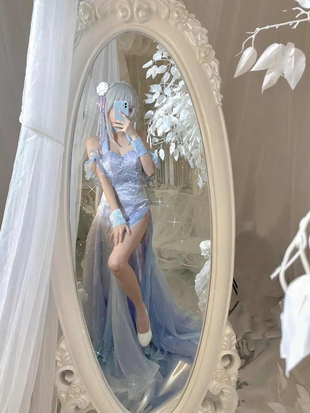 【艾米莉亚cos】从零开始的异世界生活，冰晶礼服的镜头感 - 第 4 张
